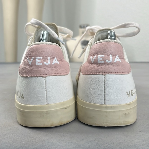 VEJA Logo Campo Leather Pink V Sneakers - Picture 6 of 11